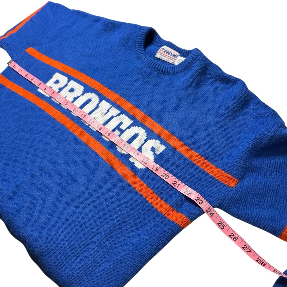 Vintage Denver Broncos NFL Pro Line Cliff Engle USA Knit Sweater XL 90s - Picture 9 of 10